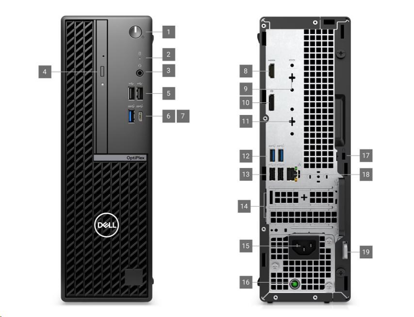 DELL PC OptiPlex 7020 SFF/ 180W/ TPM/ i3 14100/ 8GB/ 512GB SSD/ Integrated/ WLAN/ vPro/ Kb/ Mouse/ W11 Pro/ 3Y PS NBD4 