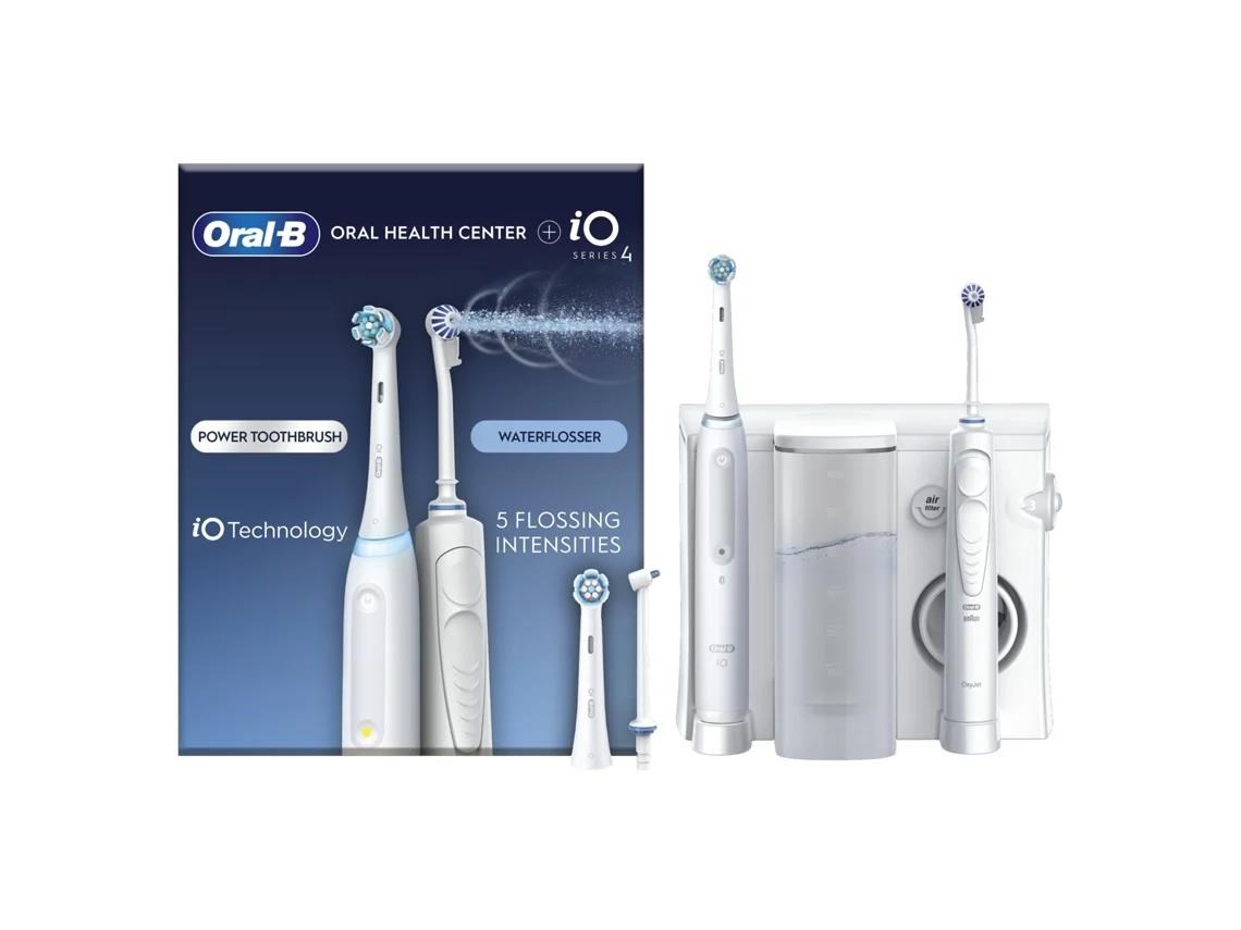 Oral-B Oral Health Center + iO Series 4 White set elektrického zubního kartáčku a ústní sprchy,  bílá1 