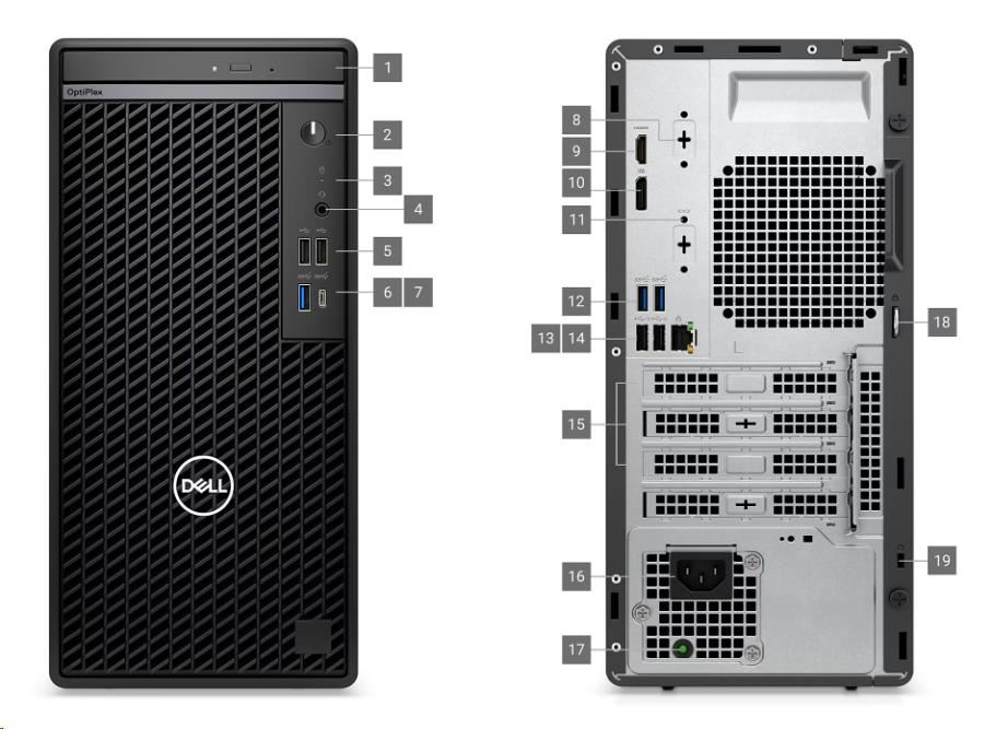 DELL PC OptiPlex 7020 MT/ 180W/ TPM/ i5 14500/ 16GB/ 512GB SSD/ Integrated/ DVD RW/ vPro/ Kb/ Mouse/ W11 Pro/ 3Y PS NBD4 