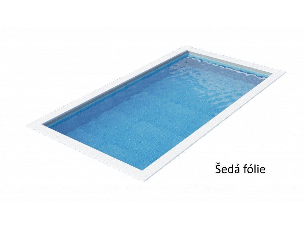 Kompletní bazénový set CF BLOCK DELUXE 8, 0 x 4, 0 x 1, 5 m  0, 8 mm - šedá fólie10 