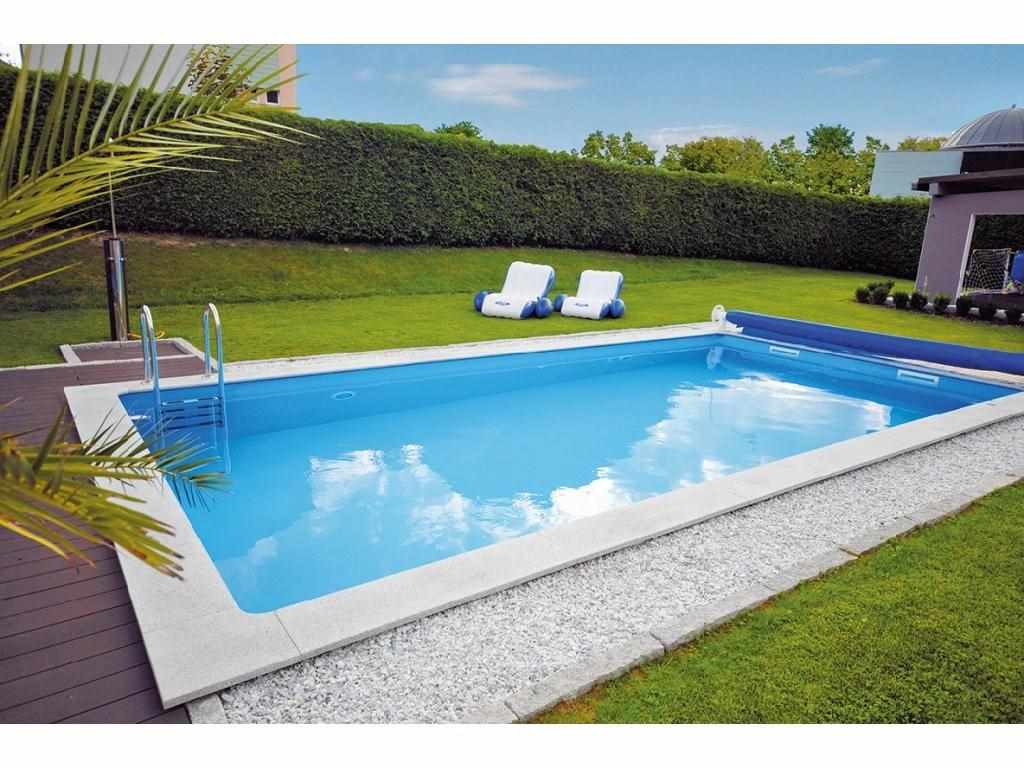 Kompletní bazénový set CF BLOCK DELUXE 7, 0 x 3, 5 x 1, 5 m  0, 8 mm - šedá fólie2 