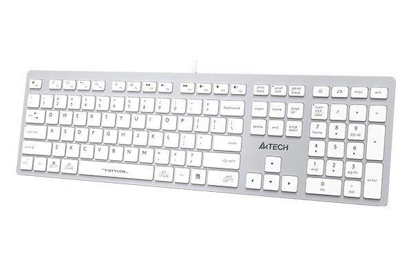 A4tech Klávesnice FX50,  kancelářská klávesnice,  membránová,  bezdrátová,  CZ/ SK,  Bílá4 