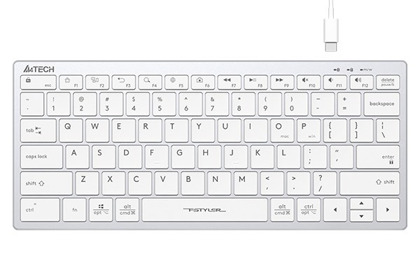 A4tech Klávesnice FX51,  kancelářská klávesnice,  membránová,  bezdrátová,  CZ/ SK,  Bílá0 