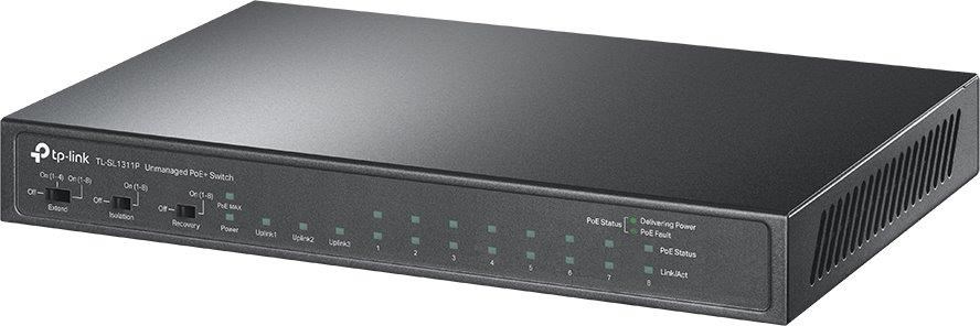 BAZAR - TP-Link CCTV switch TL-SL1311P (8x100Mb/ s,  2xGbE,  1xSFP,  8xPoE+,  65W,  fanless) - poškozený obal0 