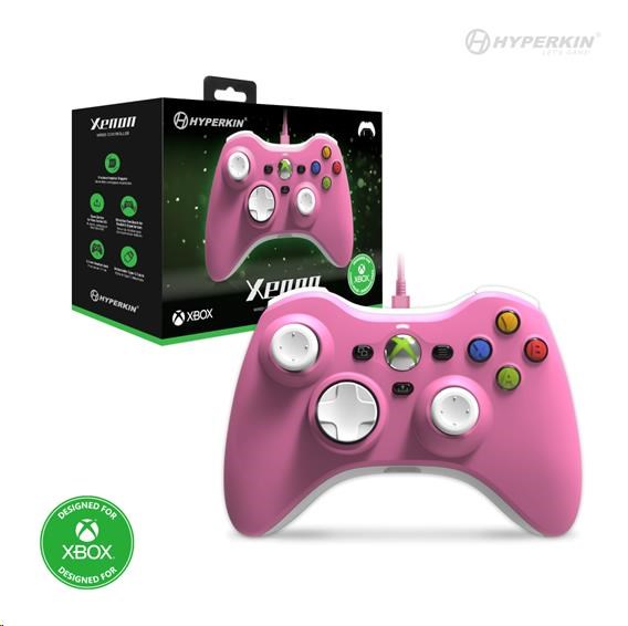 Hyperkin Xenon Wired Controller for Xbox Series|One/ Win 11|10 (Pink) Licensed by Xbox0 