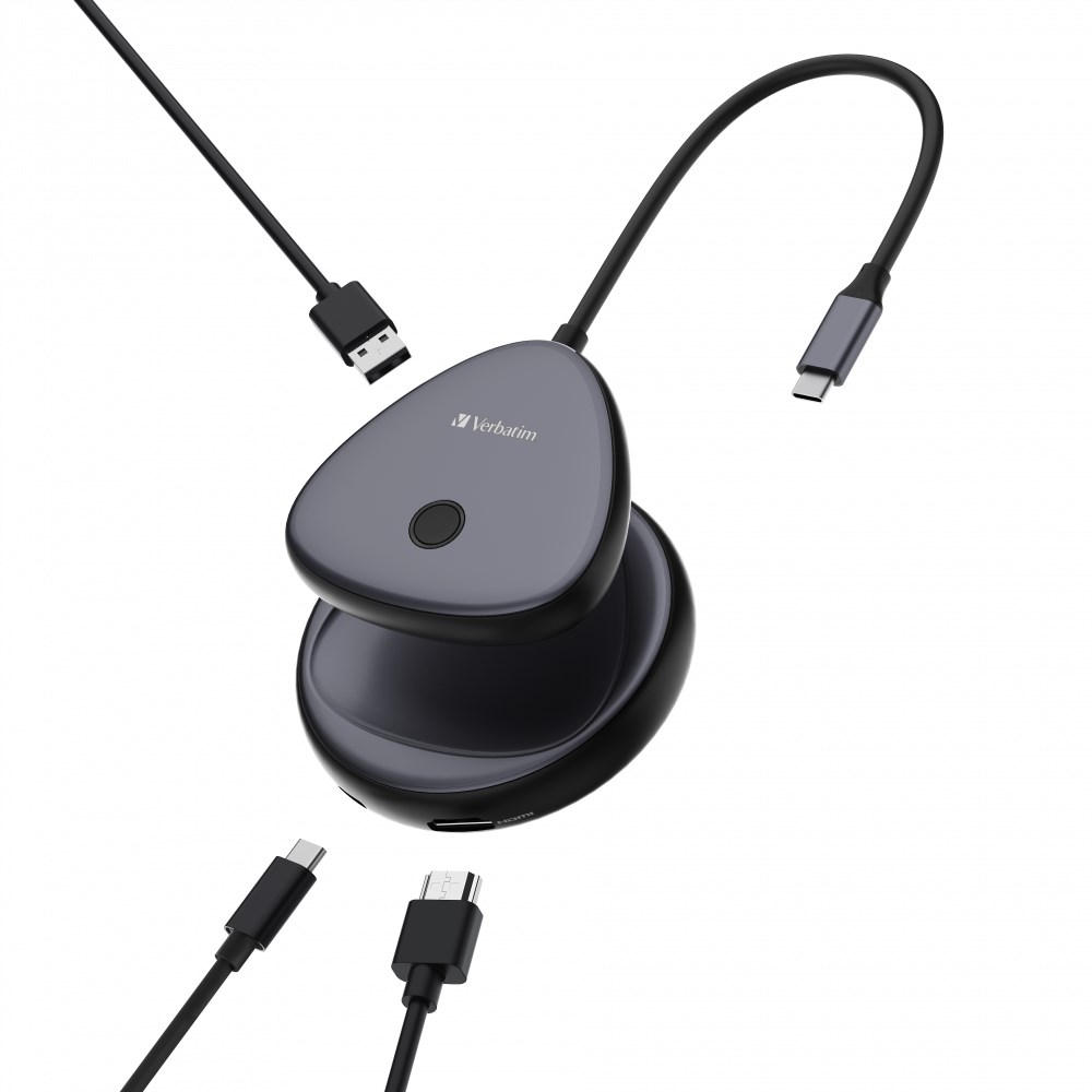 VERBATIM Display Adapter WDA-02 Share My Screen 4K,  USB-C hub3 