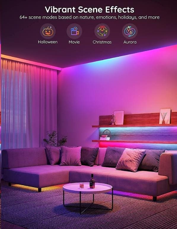 BAZAR - Govee RGBIC Basic Wi-Fi + Bluetooth LED Strip Lights (10 Meter) - Poškozený obal (Komplet)0 