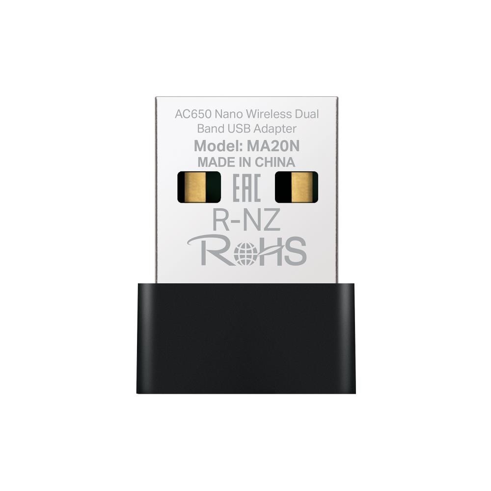 MERCUSYS MA20N WiFi5 USB nano adapter (AC650, 2, 4GHz/ 5GHz, USB2.0)0 