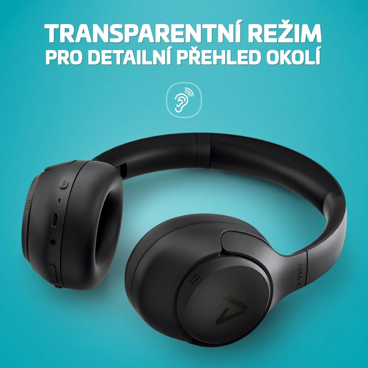 LAMAX NoiseComfort2 ANC náhlavní sluchátka s funkcí potlačení hluku6 