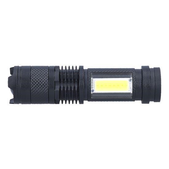 Solight LED nabíjecí kapesní svítilna se zoomem,  100lm + 70lm,  Li-Ion,  USB,  černá3 