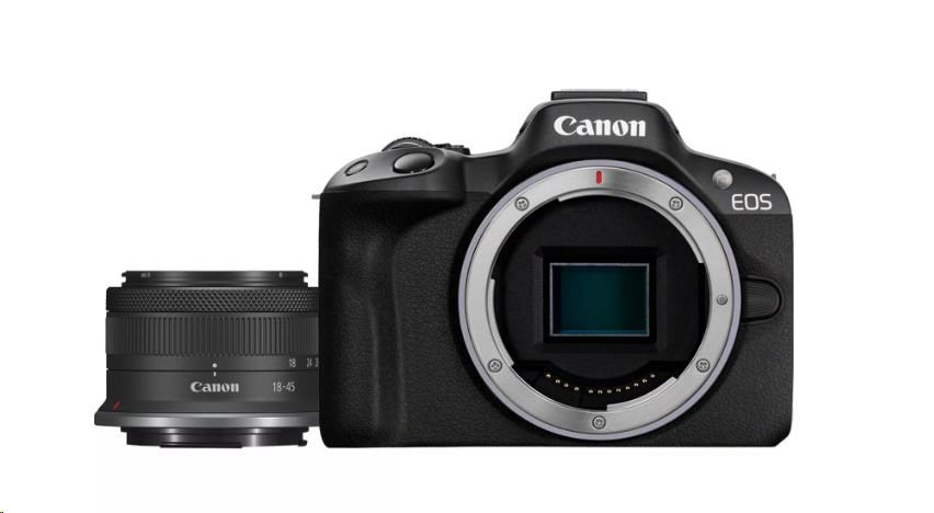Canon EOS R50 černý + RF-S 18-45 IS STM + Bag + SD (Travel Kit) - poskozen obal1 