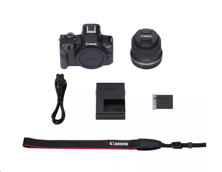 Canon EOS R50 černý + RF-S 18-45 IS STM + Bag + SD (Travel Kit) - poskozen obal5 