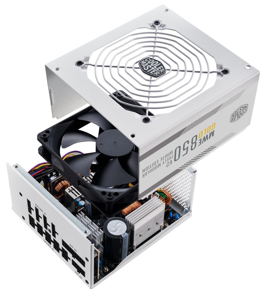 Cooler Master zdroj MWE 850 Gold V2,  Modularní,  120mm,  80+ Gold,  bílá6 