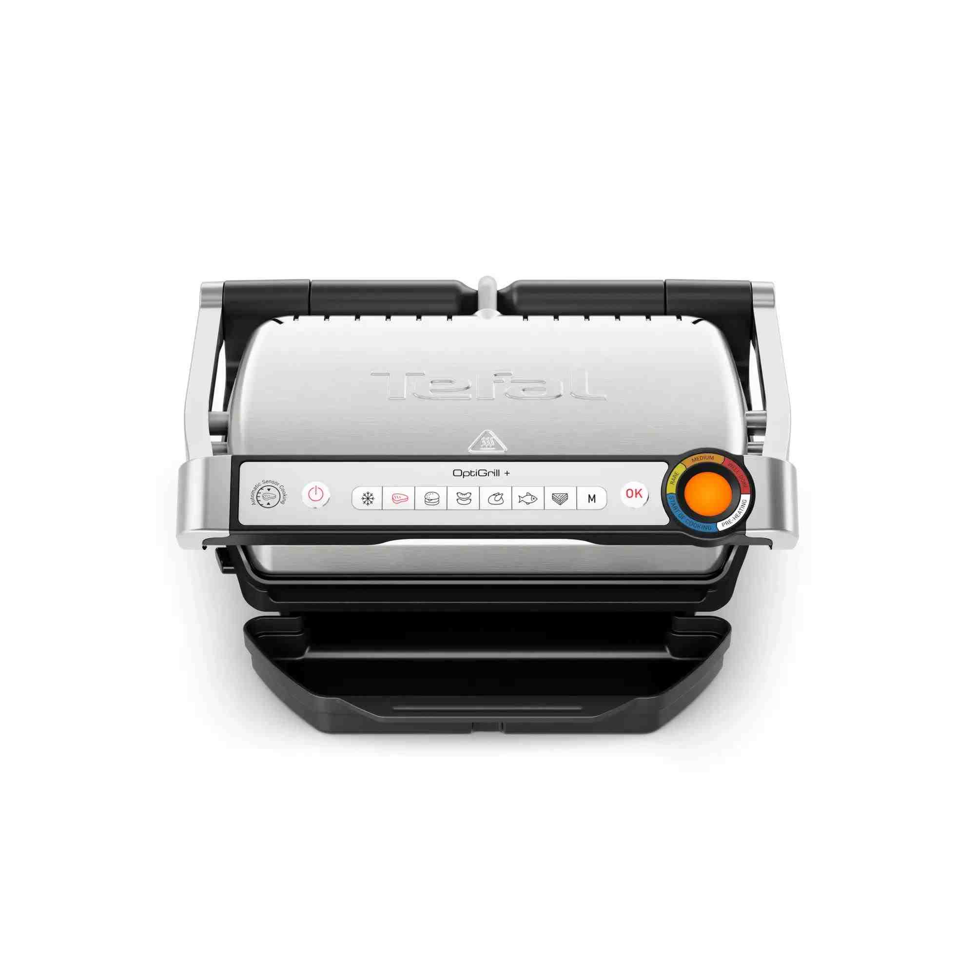 Tefal OptiGrill+ GC718D10 inteligentní gril,  6 programů,  ukazatel propečení,  měření tloušťky,  odkapávací nádoba0 