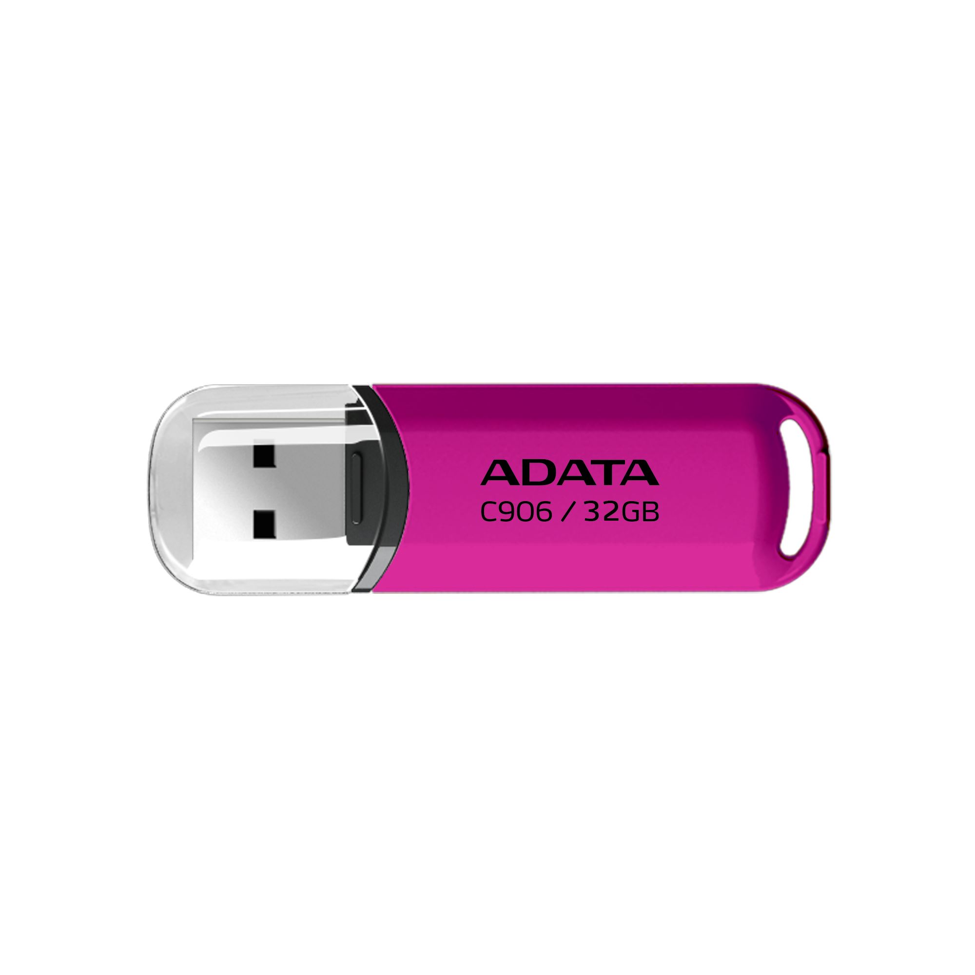 ADATA Flash Disk 32GB C906,  USB 2.0,  růžová0 