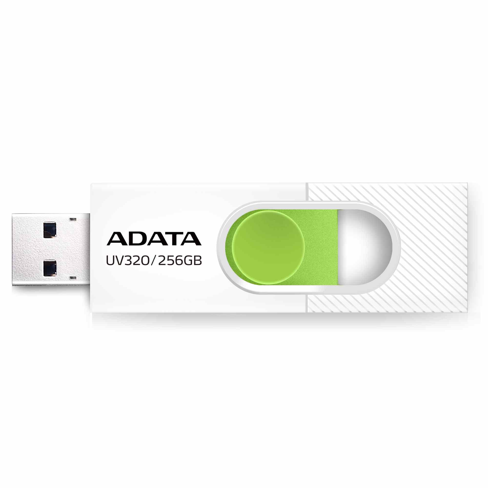 ADATA Flash Disk 256GB UV320,  USB 3.2,  bílo-zelená0 