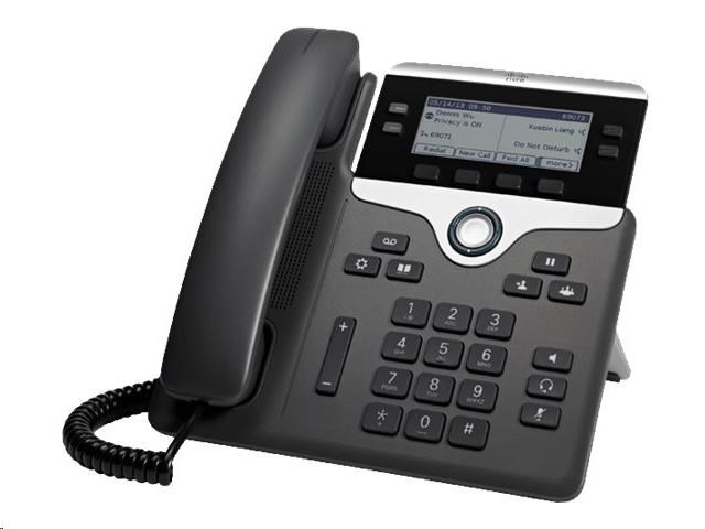 BAZAR - Cisco CP-7841-3PCC-K9=,  VoIP telefon,  4line,  2x10/ 100/ 1000,  displej,  PoE - REFRESH - rozbaleno0 