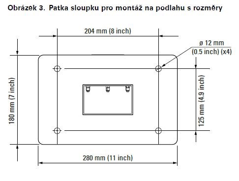 Eaton Stojan na montáž nabíjacej stanice na podlahu, pre 1 nabíjaciu stanicu GMB alebo GMH2 