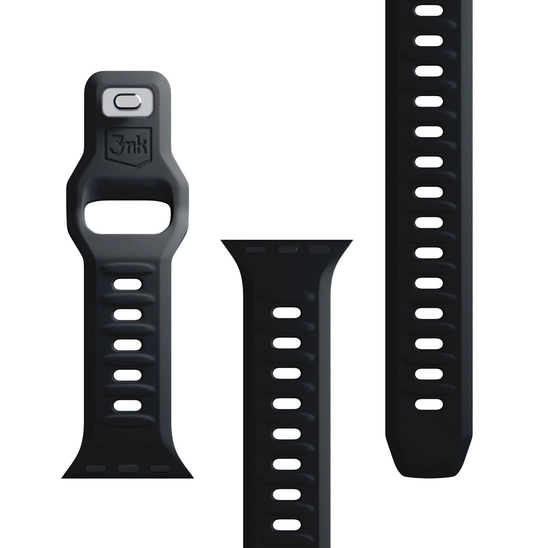 3mk Silicone Watch Strap pro Apple 38/ 40/ 41 mm Black5 