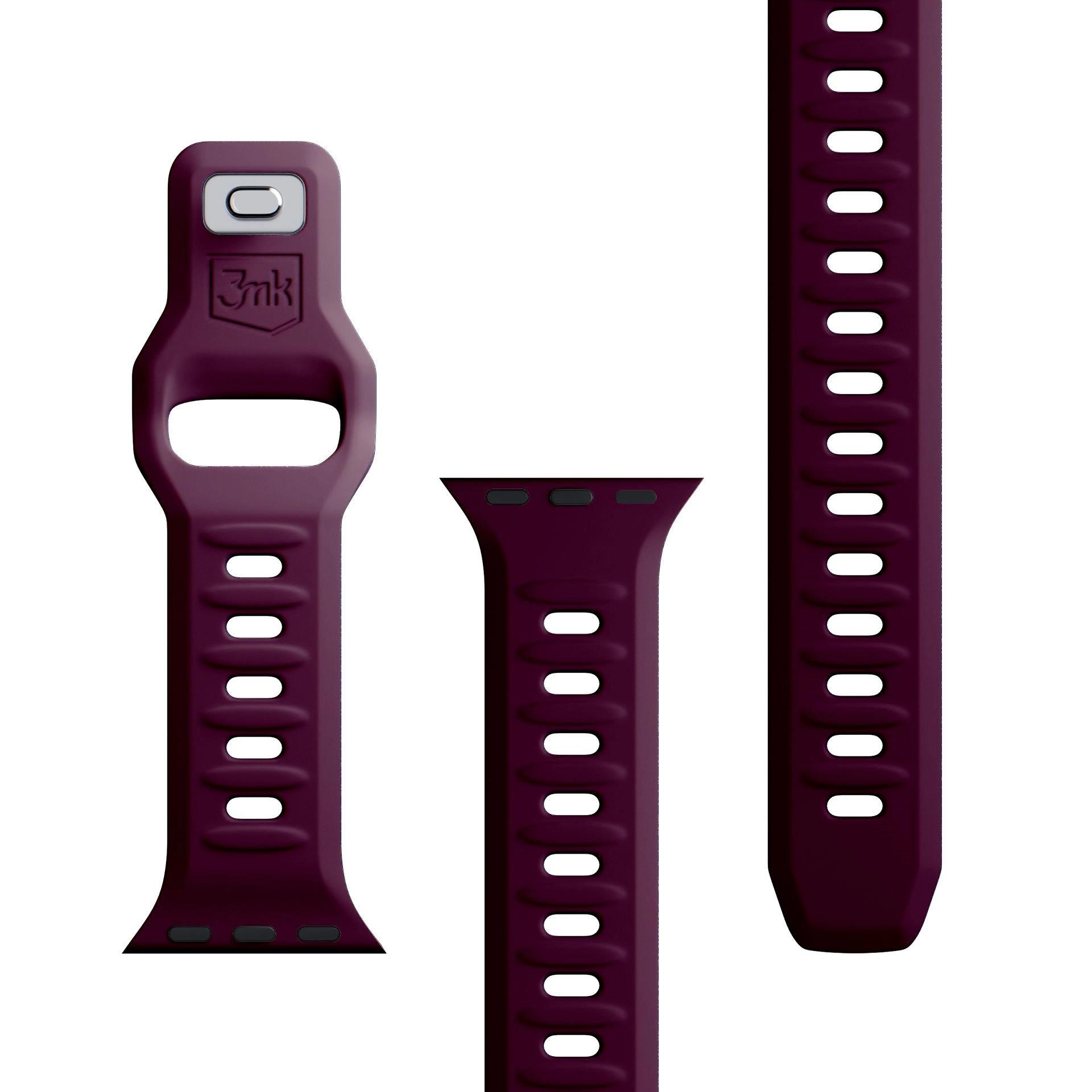 3mk Silicone Watch Strap pro Apple 38/ 40/ 41 mm Mulberry6 