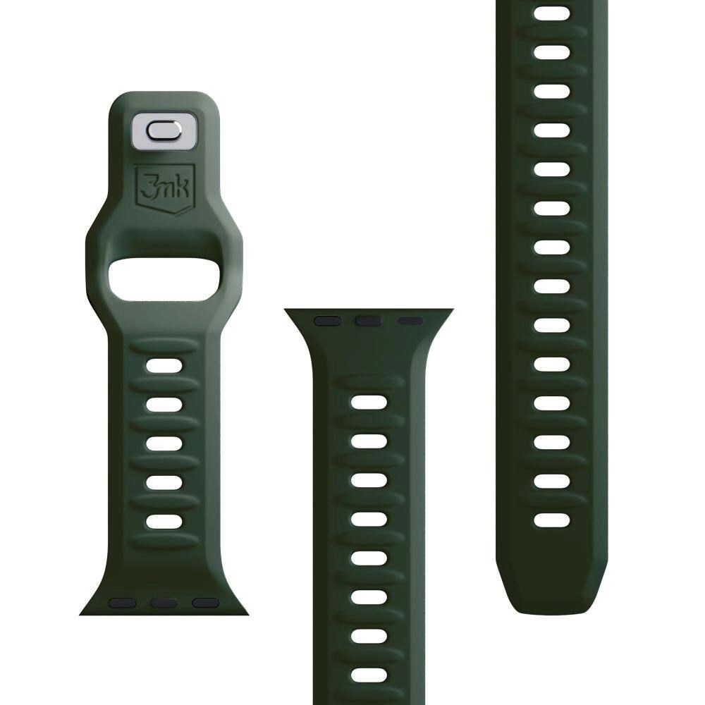 3mk Silicone Watch Strap pro Apple 42/ 44/ 45/ 49 mm Dark Green7 