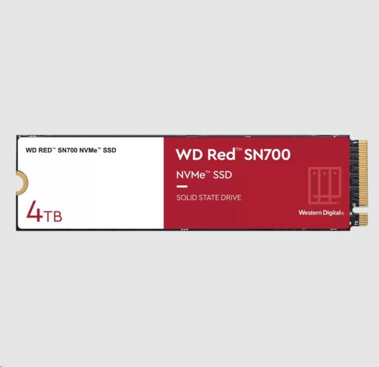 BAZAR - WD RED SSD NVMe 4TB PCIe SN700,  Geb3 8GB/ s,  (R:3400/ W:3100 MB/ s) TBW 5100 - Poškozený obal (Komplet)1 