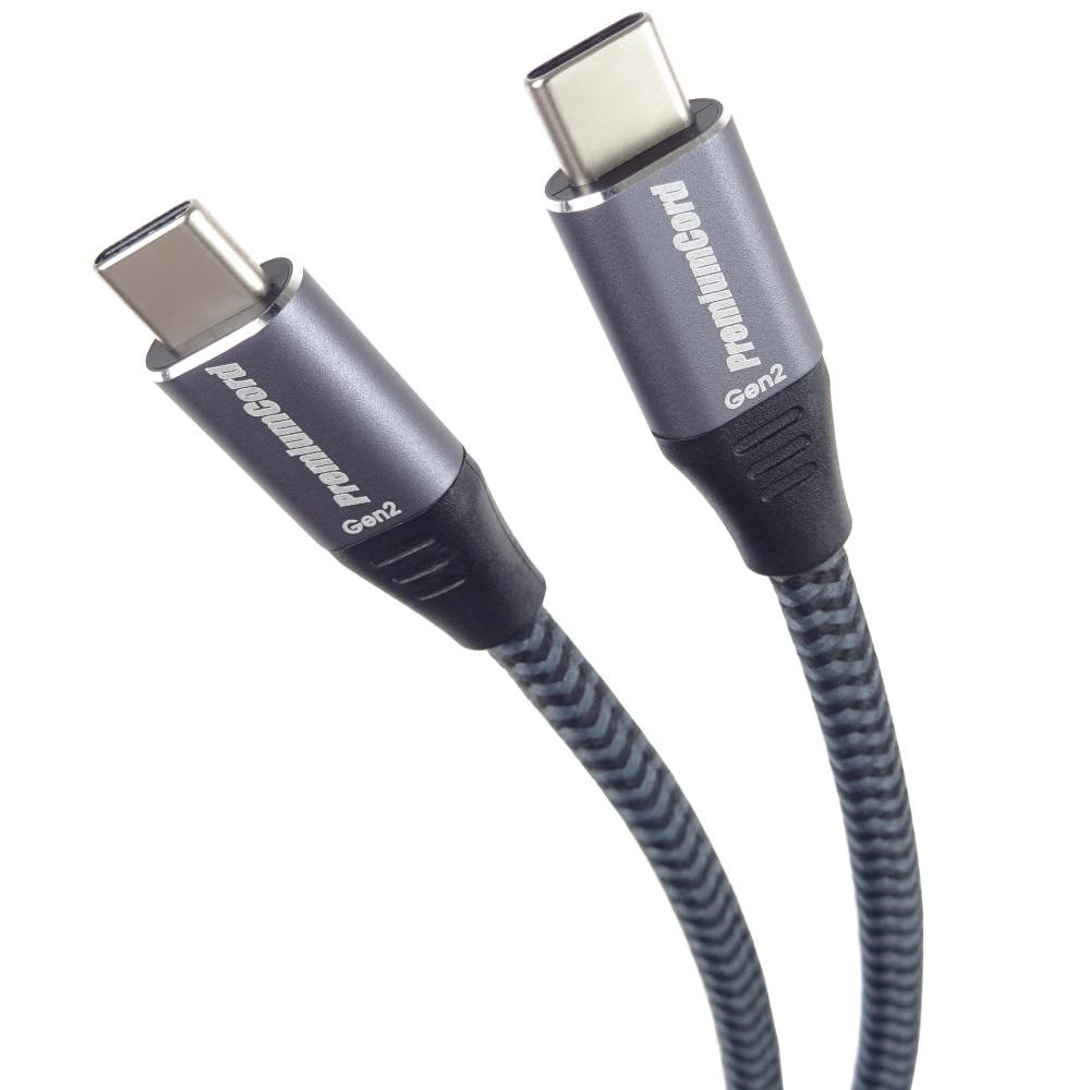 PREMIUMCORD USB-C kabel (USB 3.2 Gen2x2,  5A,  100W,  20Gbit/ s) 3m,  Šedá1 