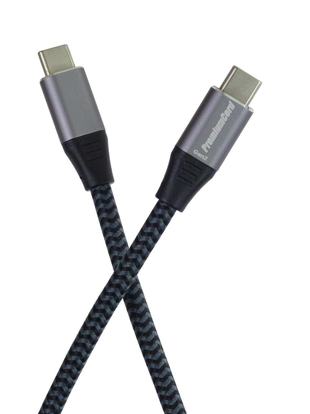 PREMIUMCORD USB-C kabel (USB 3.2 Gen2x2,  5A,  100W,  20Gbit/ s) 3m,  Šedá0 