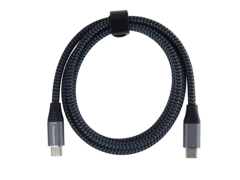PREMIUMCORD USB-C kabel (USB 3.2 Gen2x2,  5A,  100W,  20Gbit/ s) 3m,  Šedá4 