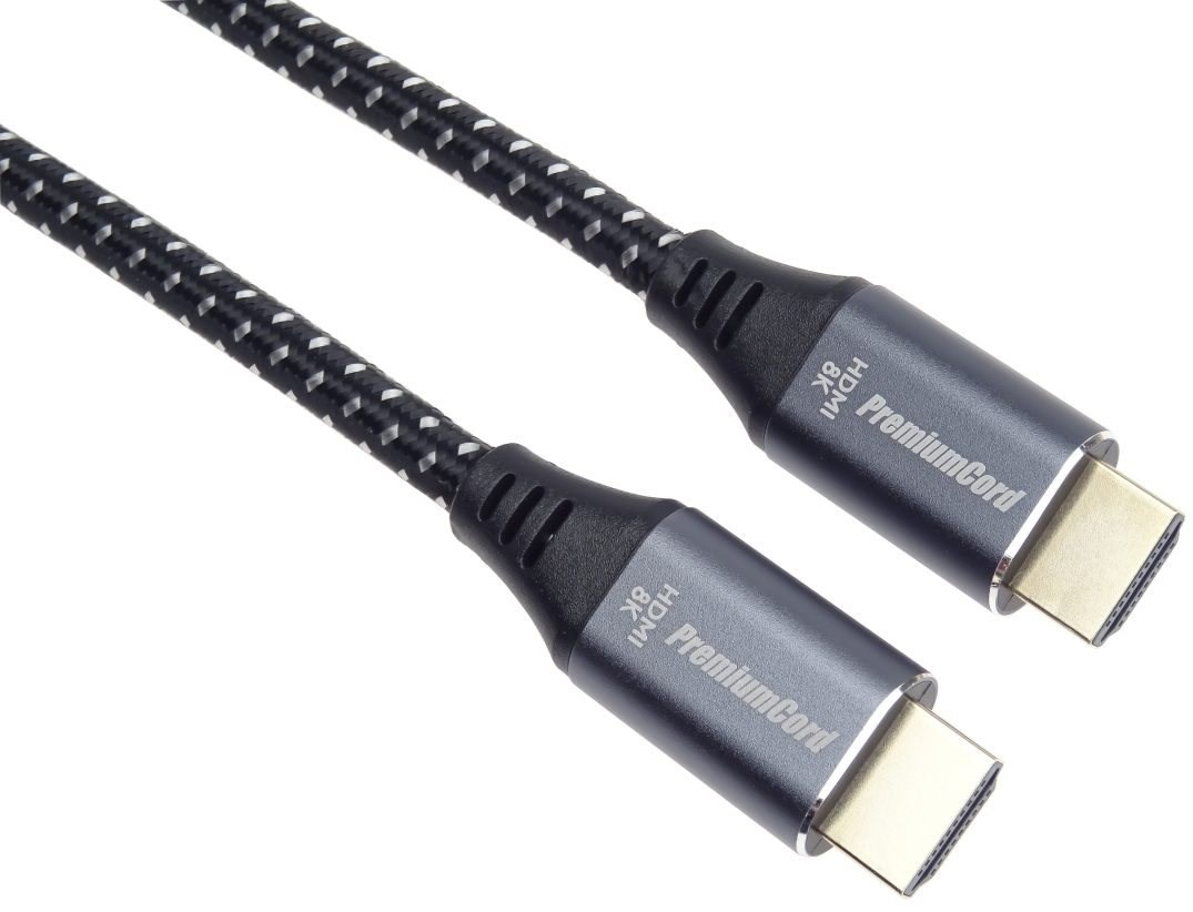 PREMIUMCORD Kabel Ultra HDMI 2.1 High Speed + Ethernet kabel 8K@60Hz,  zlacené konektory,  5m0 