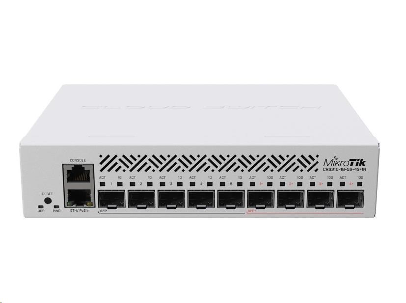 BAZAR - MikroTik Cloud Router Switch CRS310-1G-5S-4S+IN - Poškozený obal (Komplet)0 