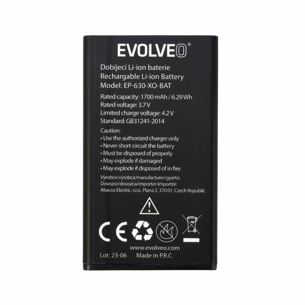 EVOLVEO originální baterie 1700 mAh pro EasyPhone XO0 