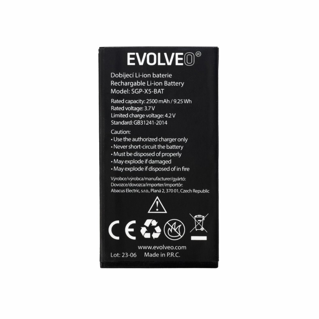 EVOLVEO originální baterie 2500 mAh pro StrongPhone X50 