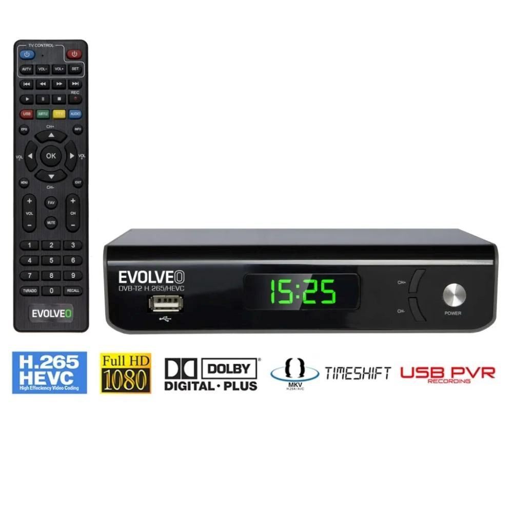 EVOLVEO Omega S3, HD DVB-T2 H.265 HEVC rekordér0 