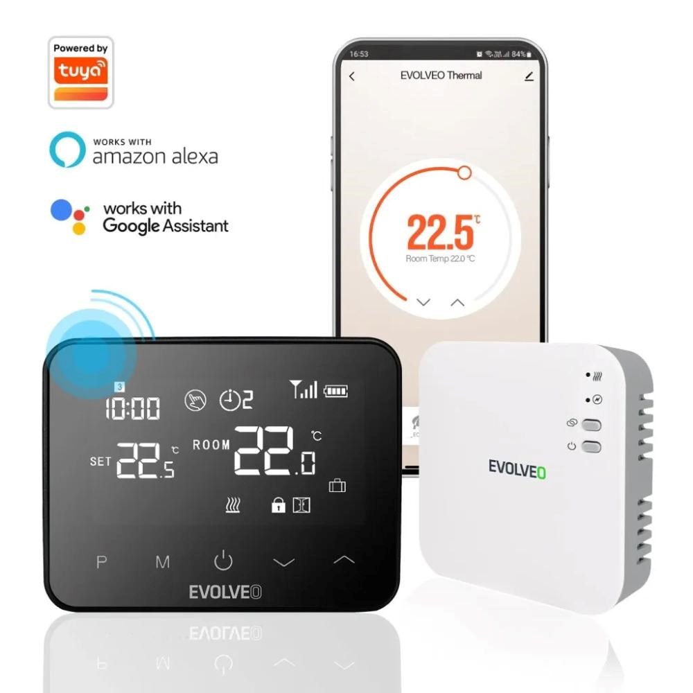 EVOLVEO Thermal,  chytrý bezdrátový programovatelný termostat0 