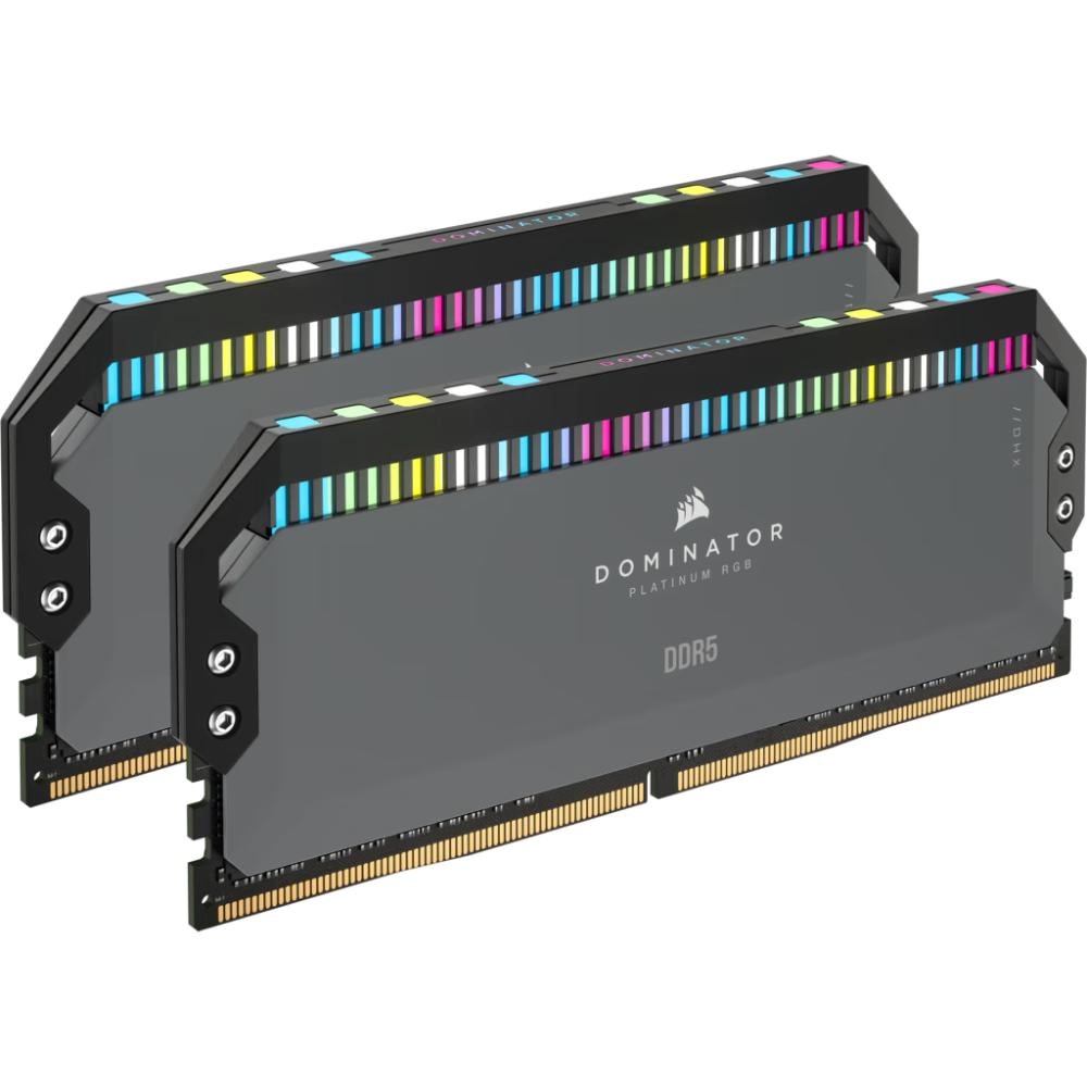 CORSAIR DIMM DDR5 32GB (Kit of 2) 6000MT s CL36 Dominator Platinum RGB, Šedá0 