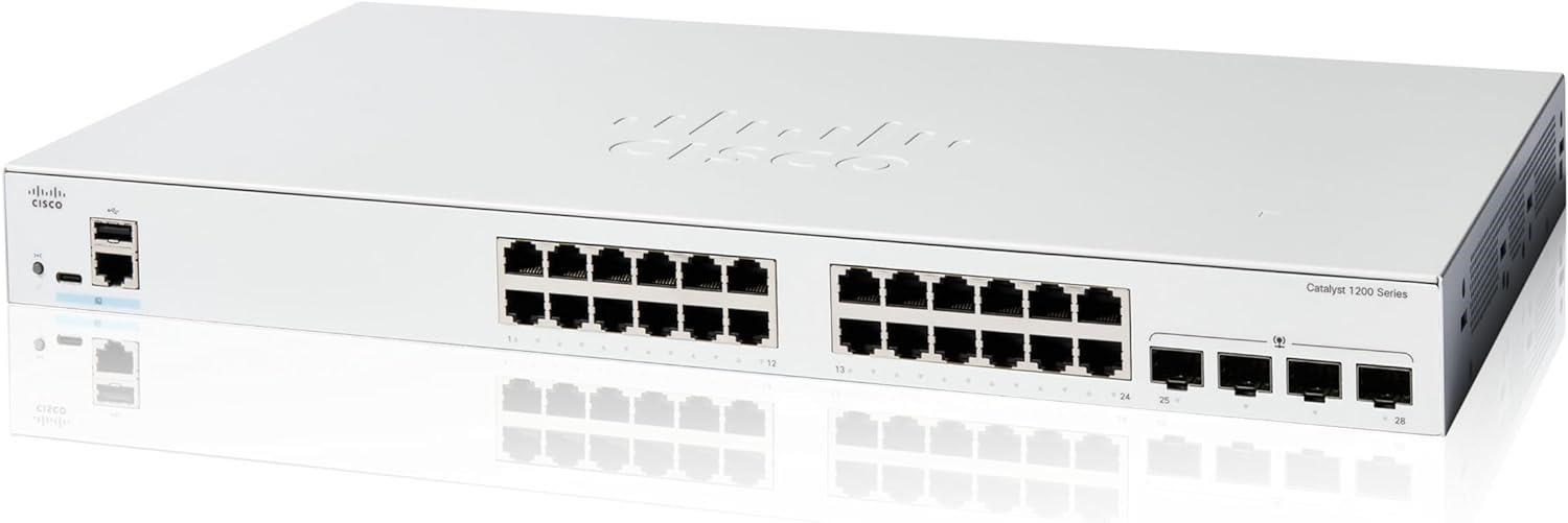 Cisco Catalyst switch C1200-24T-4X (24xGbE,4xSFP+,fanless)0 