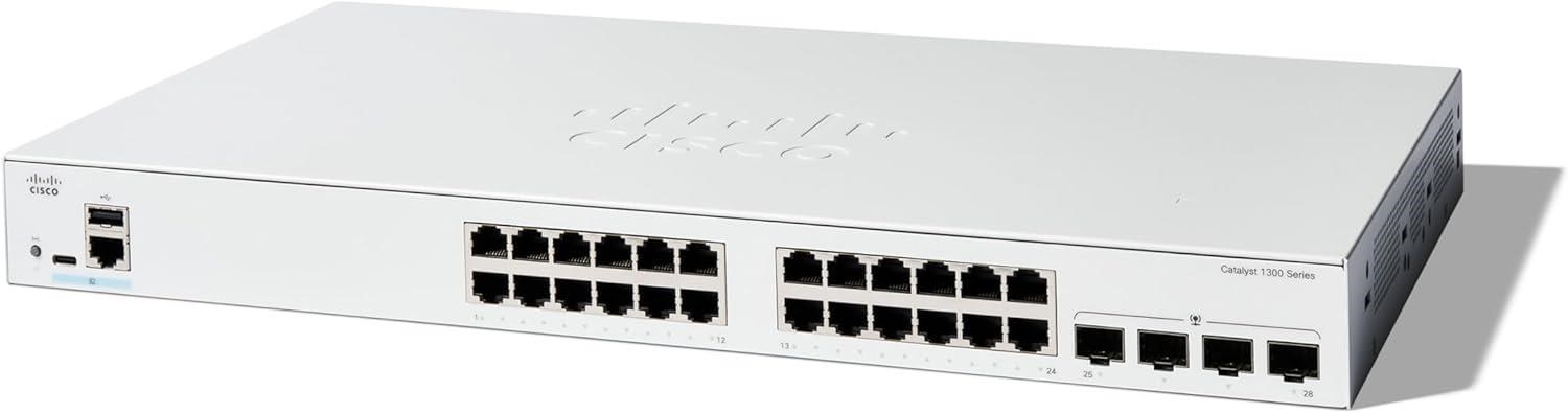 Cisco Catalyst switch C1300-24T-4X (24xGbE, 4xSFP+, fanless)0 