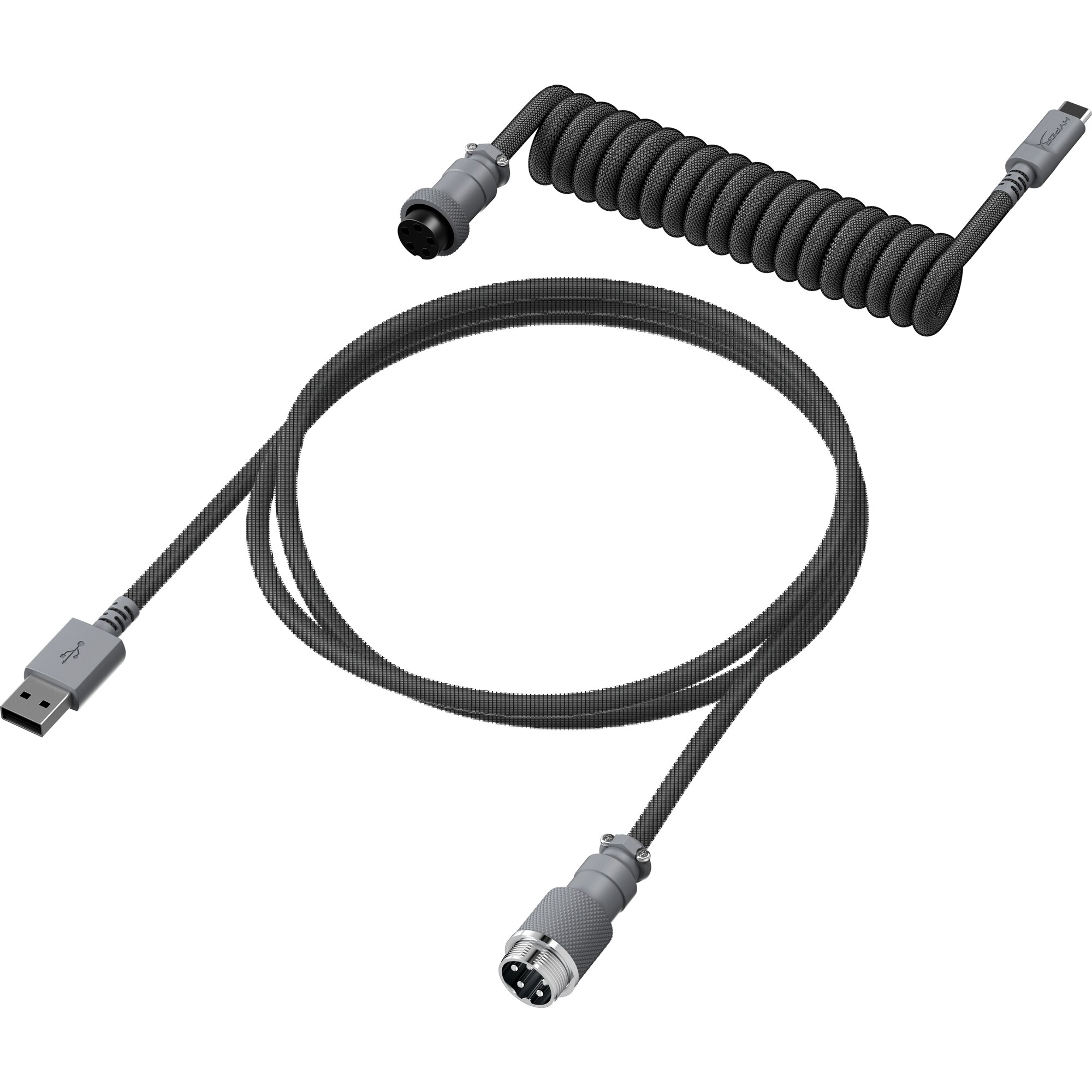 HyperX USB-C Coiled Cable Gray - Příslušenství ke klávesnici0 