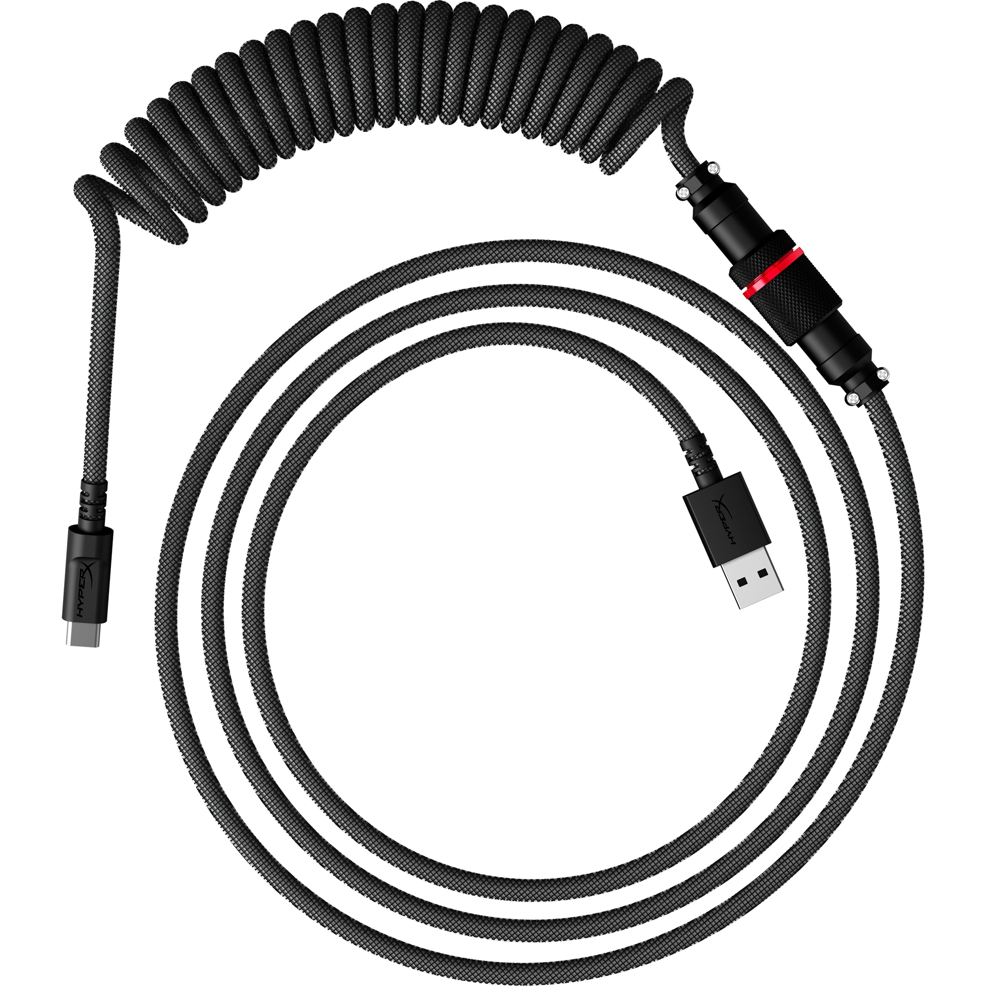 HyperX USB-C Coiled Cable Gray-Black - Příslušenství ke klávesnici0 