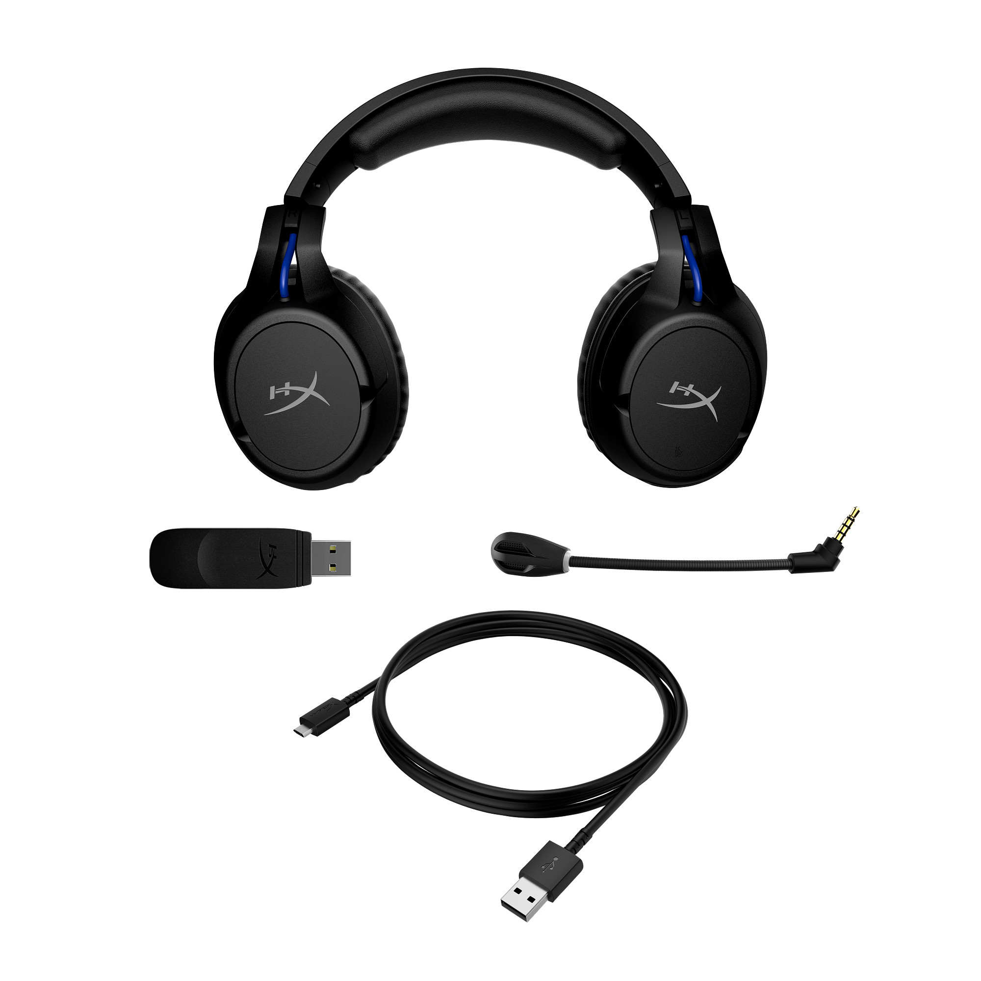 HyperX Cloud Flight - Wireless Gaming Headset (Black-Blue) - PS5-PS4 (HHSF1-GA-BK G) - Sluchátka pro herní konsole2 