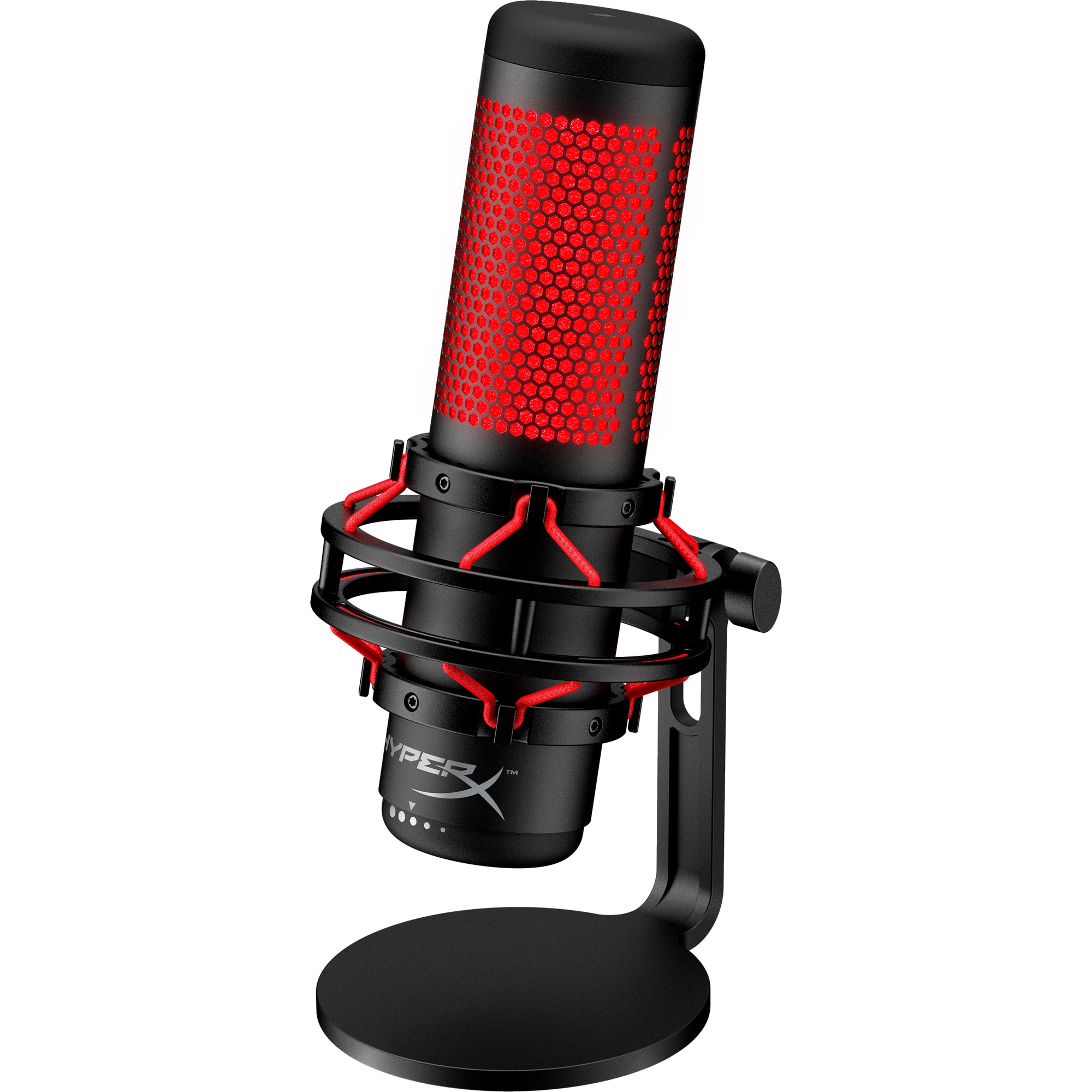 HyperX QuadCast - USB Microphone (Black-Red) - Red Lighting (HX-MICQC-BK) - Mikrofon0 