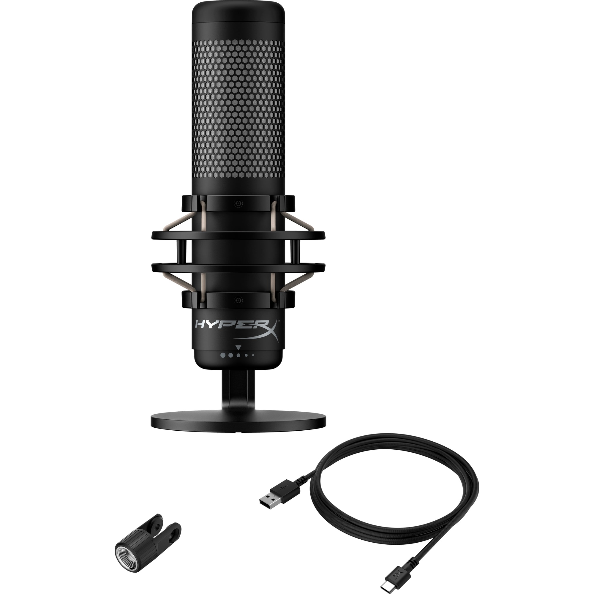 HyperX QuadCast S - USB Microphone (Black-Grey) - RGB Lighting (HMIQ1S-XX-RG/G) - Mikrofon0 