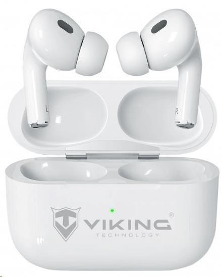 Viking bluetooth sluchátka s mikrofonem VPRORT,  bílá0 