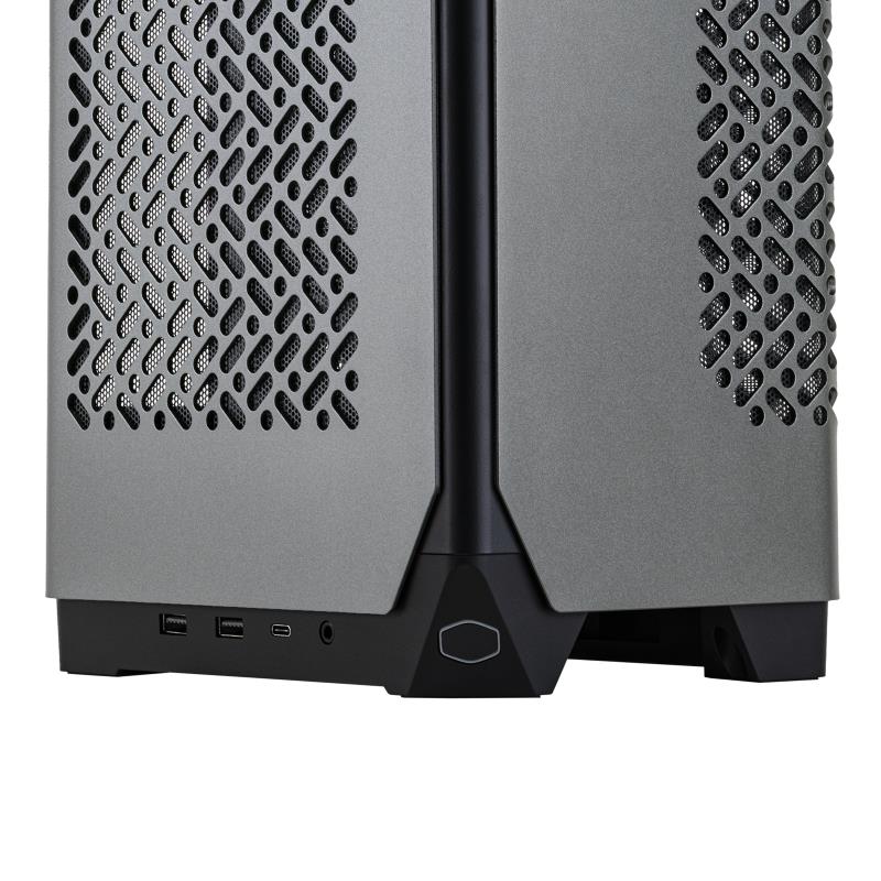 BAZAR - Cooler Master case Ncore 100 MAX,  2x USB 3.2 Gen1,  zdroj 850W,  vodní chlazení,  mini-ITX,  šedá - Poškozený obal (6 