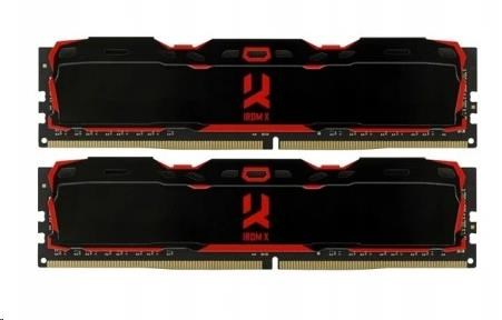 DDR4 16GB 3200MHz CL16 DIMM (Kit 2x8GB) GOODRAM IRDM X, čierna0 