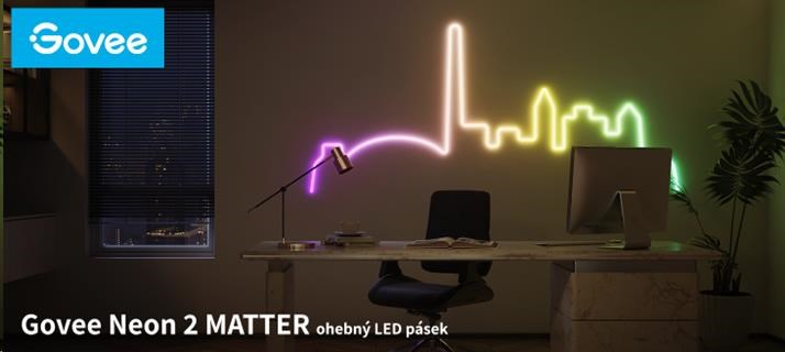 Govee Neon MATTER LED rohová lišta 5m - RGBIC0 