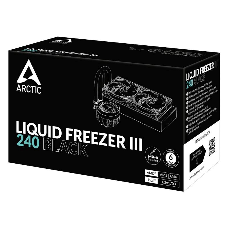 ARCTIC Vodní chladič Liquid Freezer III 240,  2x120mm,  AM5,  LGA1851,  černá6 