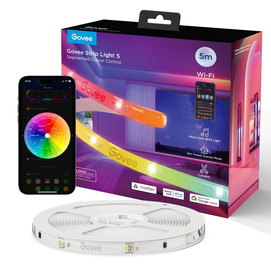 Govee WiFi RGBICW Smart PRO LED pásek 5m MATTER - extra odolný0 