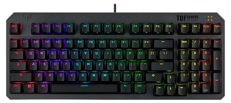 ASUS klávesnice TUF Gaming K3 GEN II, mechanická, CZ/SK, šedá1 